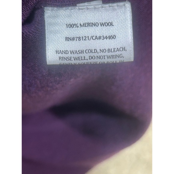 Eileen Fisher Purple Merino Wool V Neck Button Front‎ Cardigan Sweater XS - Picture 8 of 11
